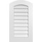 Ekena Millwork Arch Top Surface Mount PVC Gable Vent: Functional, w/ 3-1/2"W x 1"P Standard Frame, 18"W x 32"H GVPAR18X3201SF - alternate 1
